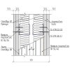 Схема материалов звукоизоляционной перегородки ТехноСонус Базовая 2 в разрезе